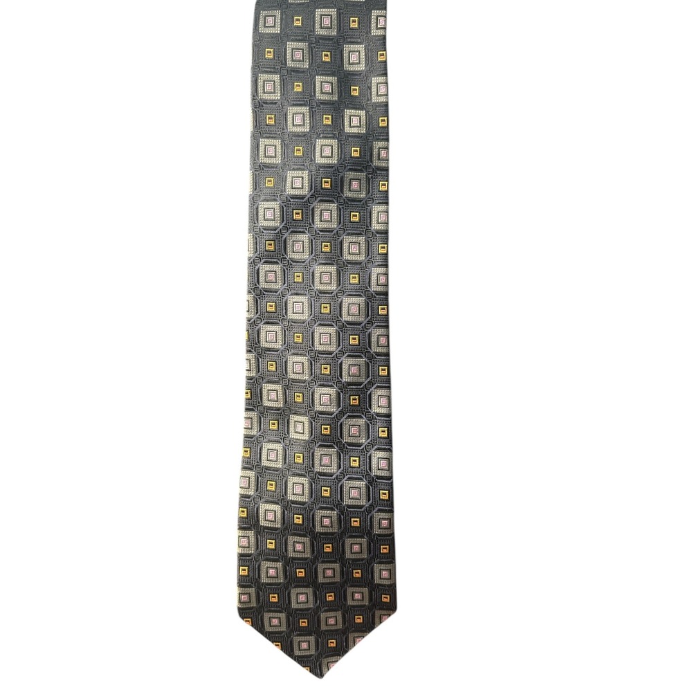 Robert Talbott Silk Necktie Geometric Pattern Nordstrom Mens Tie 59" Madein USA